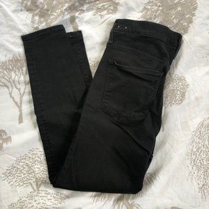 Madewell Skinny Jeans in ISKO Stay Black, Size 32